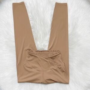 OFFLINE By Aerie Real Me Xtra 7/8 Legging Tan Hi-Rise Ruffle Crossover Design M